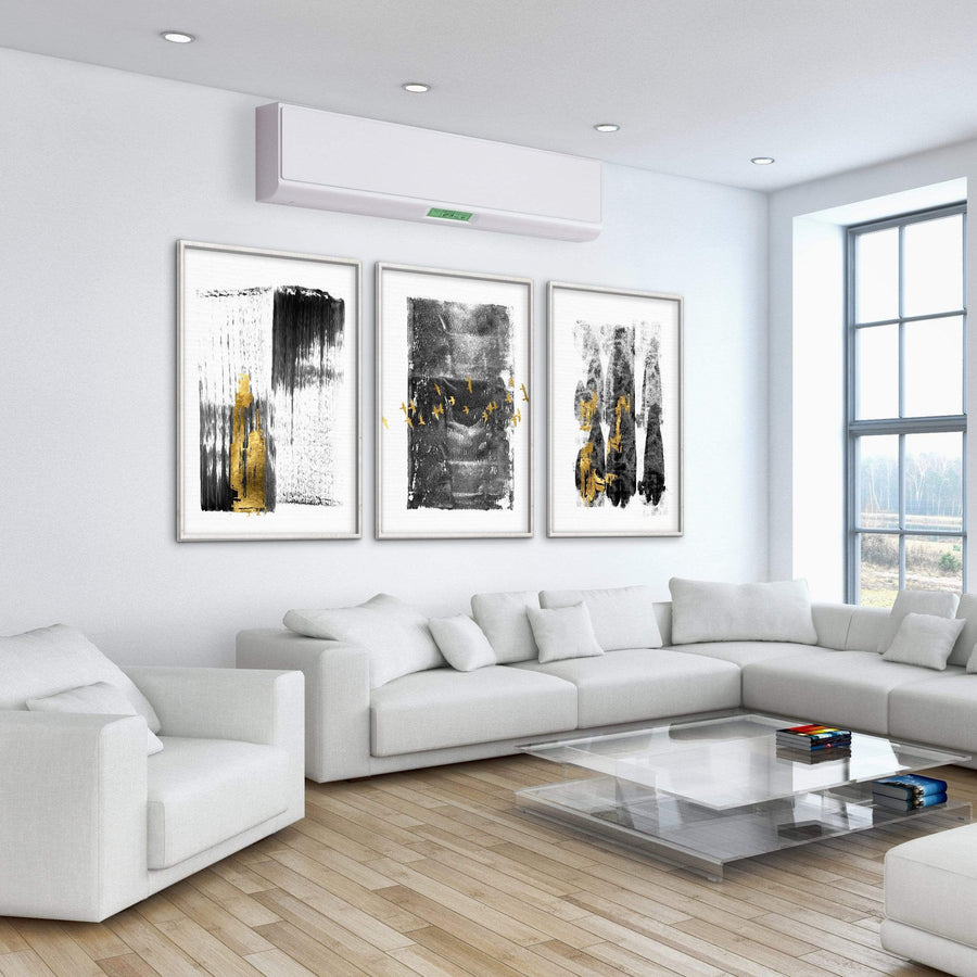 Gold Smear Canvas Art Clock Canvas