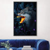 Gold Wolf Canvas Art Clock Canvas