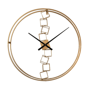 Golden Architect Clock 60cm / Gold Clock Canvas