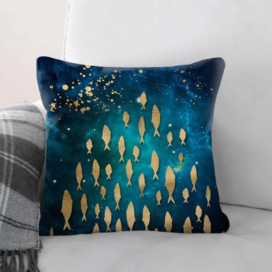 Golden Array B Cushion Cushion Cushion Square Clock Canvas