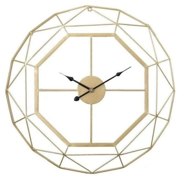 Golden Atlas Clock 60cm / Gold Clock Canvas