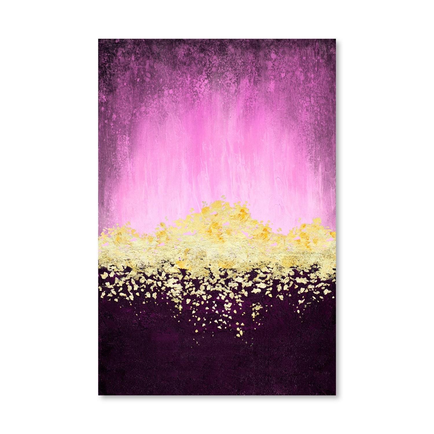 Golden Dawn-Pink Canvas Art Clock Canvas