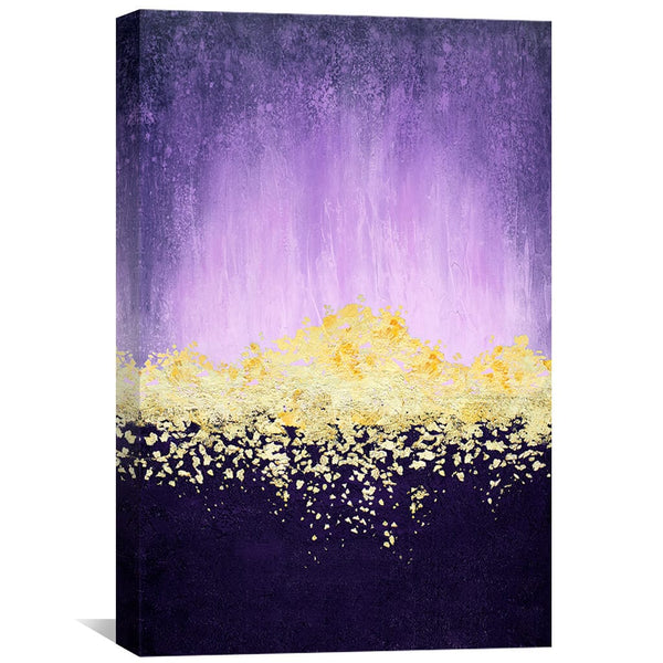 Golden Dawn-Purple Canvas Art 30 x 45cm / Unframed Canvas Print Clock Canvas