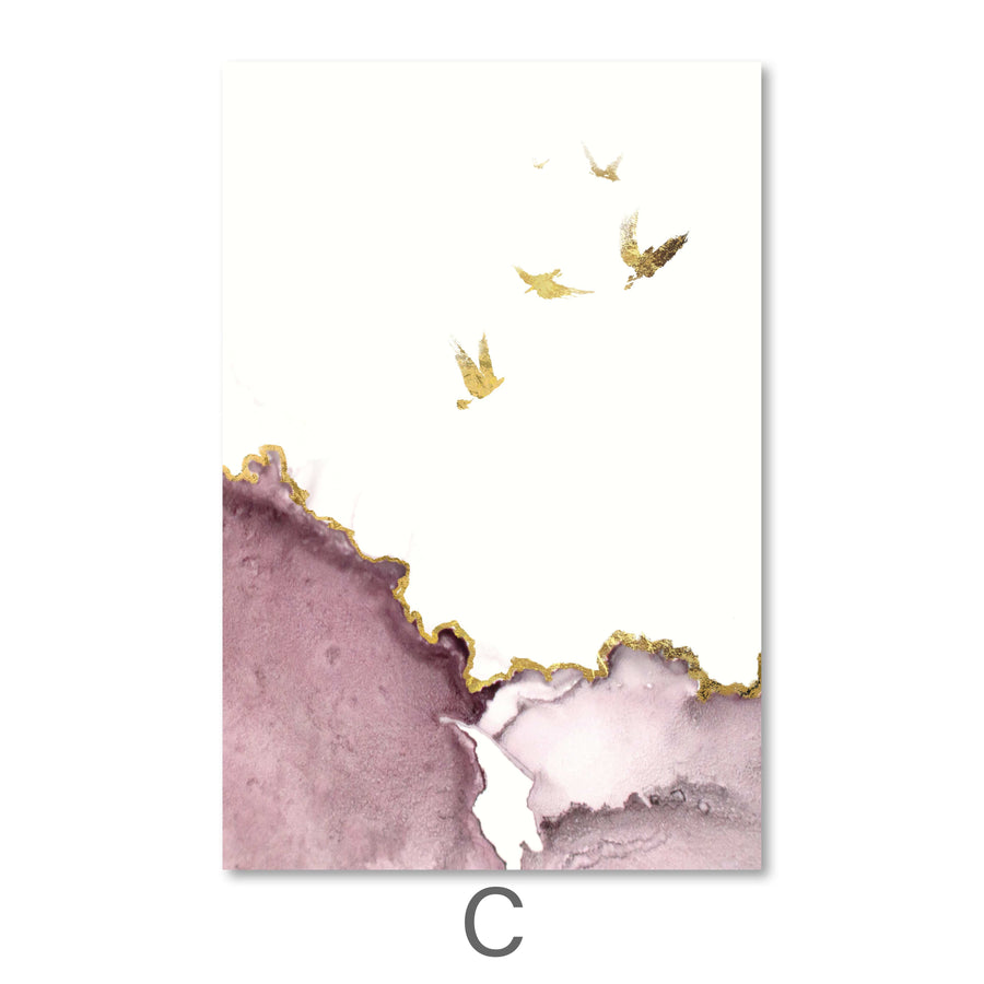 Golden Deer Canvas Art 40 x 60cm / C / No Board - Canvas Print Only Clock Canvas