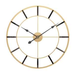 Golden Dial Clock 60 cm / Black Clock Canvas