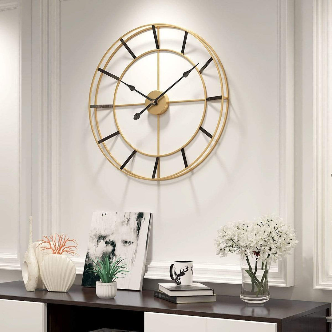 Golden Dial Wall Clock | Large and Oversized Clocks – ClockCanvas