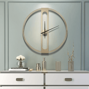 Golden Elegance Clock Clock Canvas
