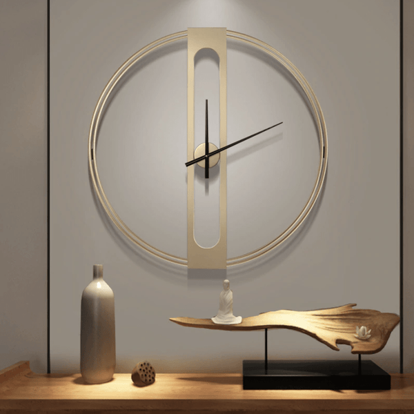 Golden Elegance Clock Clock Canvas