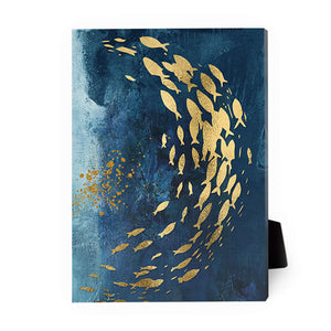 Golden Fish C Desktop Canvas Desktop Canvas 13 x 18cm Clock Canvas