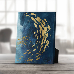 Golden Fish C Desktop Canvas Desktop Canvas 20 x 25cm Clock Canvas