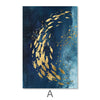 Golden Fish Canvas Art A / 40 x 60cm / Unframed Canvas Print Clock Canvas