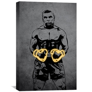 Golden Gloves Tyson Canvas Art Clock Canvas
