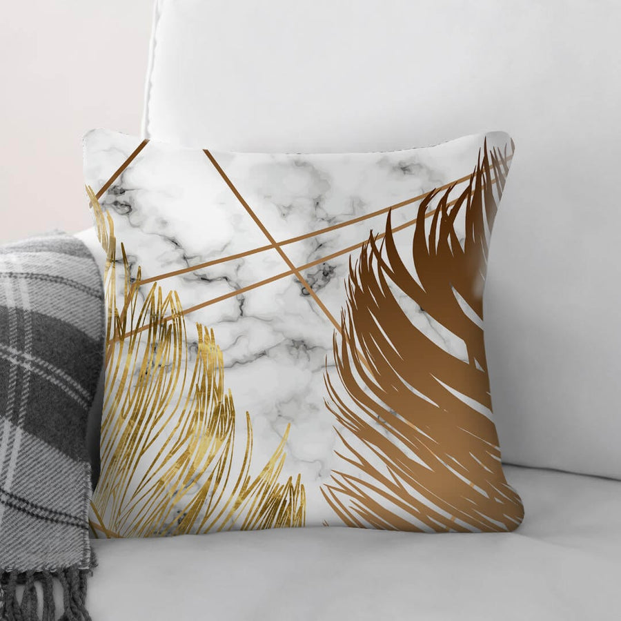 Golden Leaf B Cushion Cushion Cushion Square Clock Canvas