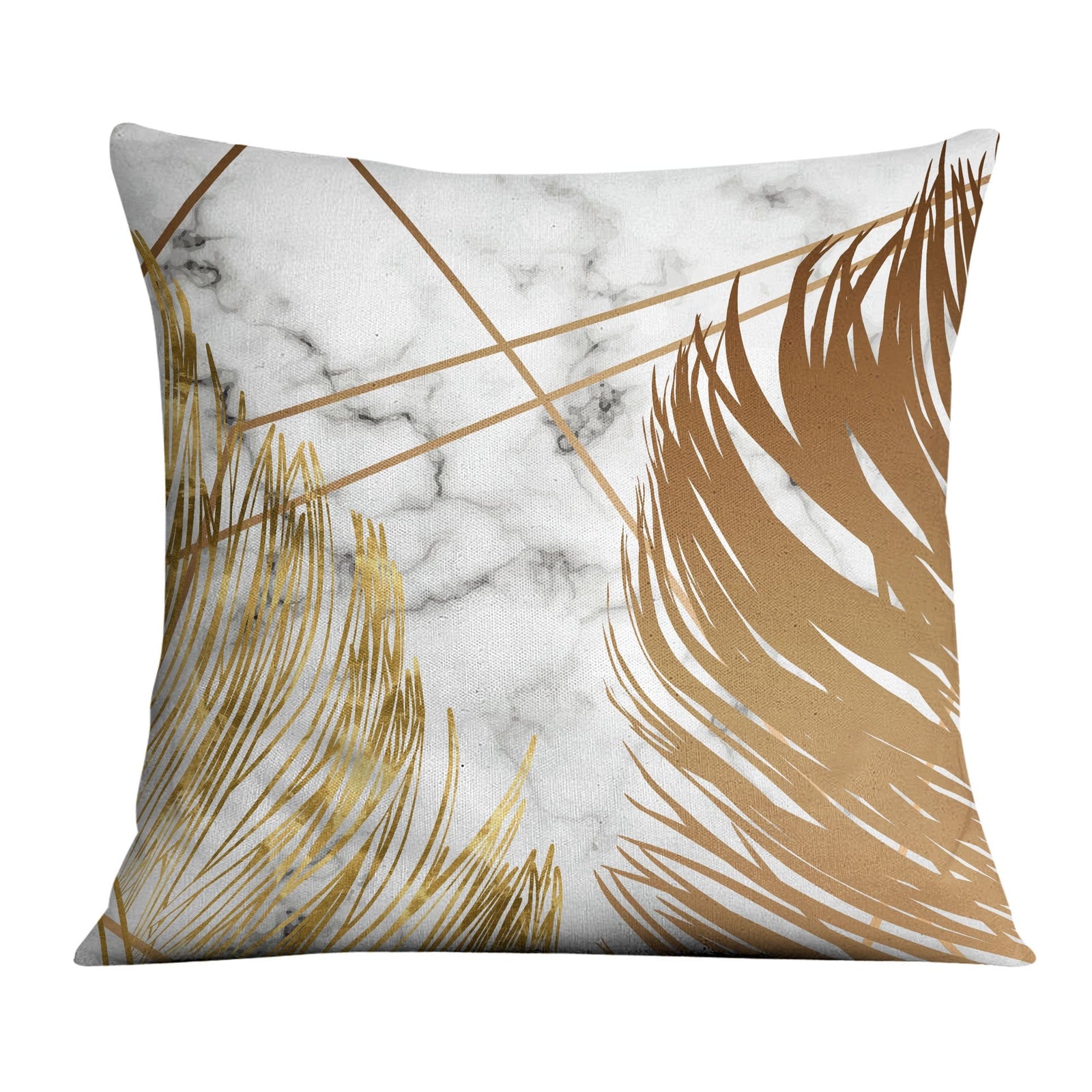 Golden Leaf B Cushion Cushion Cushion Square Clock Canvas
