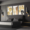 Golden Leaf Canvas Art Clock Canvas
