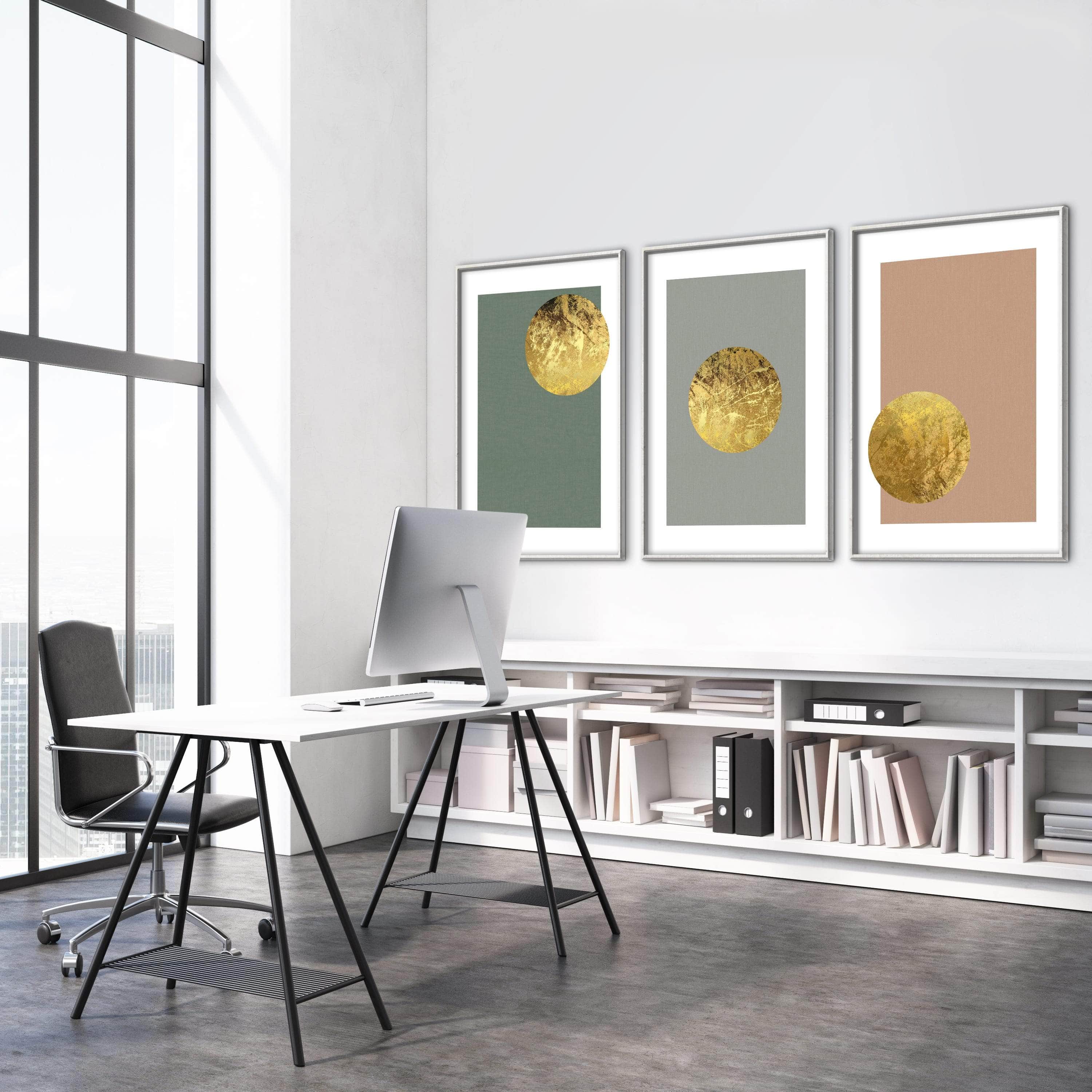 Golden Moon Canvas Art Clock Canvas