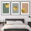 Golden Moon Canvas Art Clock Canvas