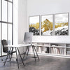 Golden Mountain Canvas Art Clock Canvas