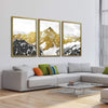 Golden Mountain Canvas Art Clock Canvas