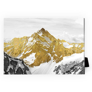 Golden Mountain Desktop Canvas Desktop Canvas 18 x 13cm Clock Canvas