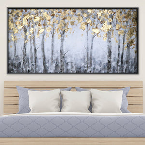 Golden Nights Oil Painting Oil 50 x 25cm / Oil Painting Clock Canvas