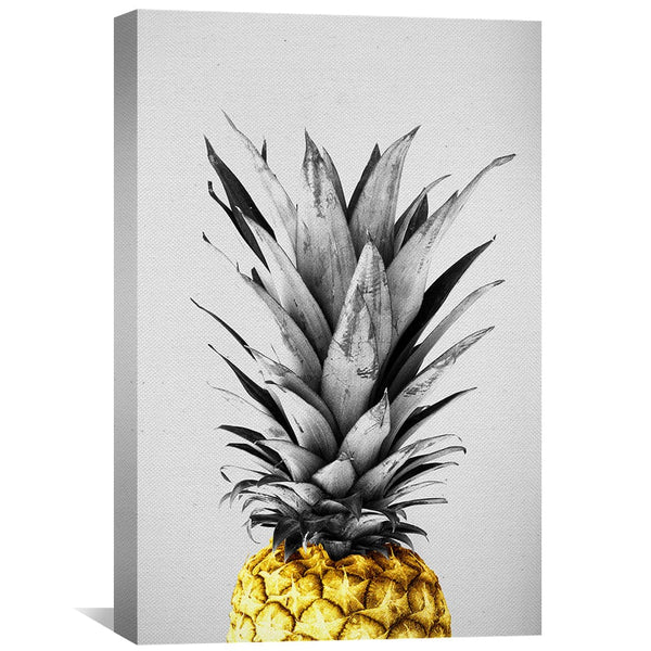 Golden Pineapple Canvas Art Clock Canvas