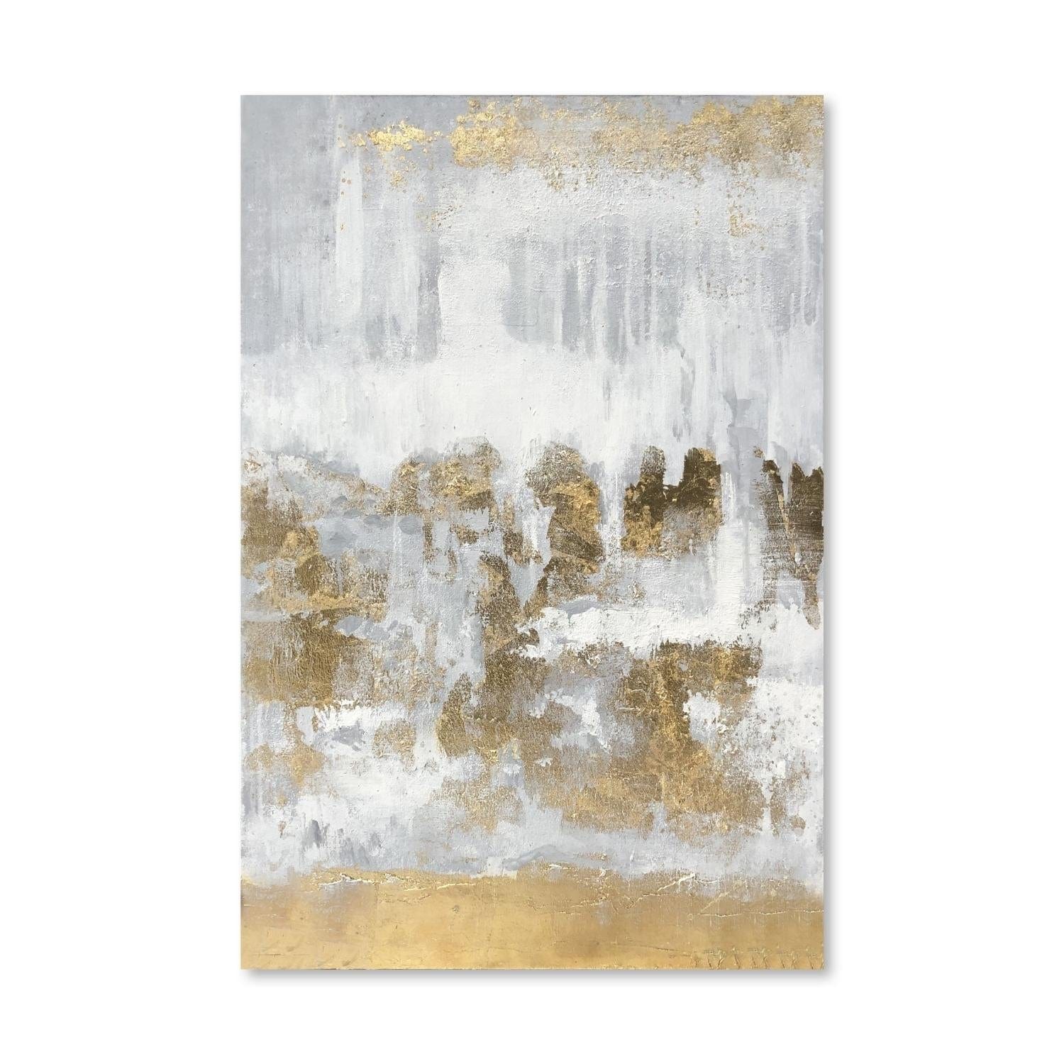 Golden Scale Oil Painting Oil Clock Canvas