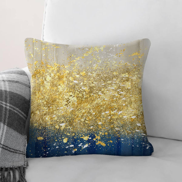 Golden Splash A Cushion Cushion Cushion Square Clock Canvas
