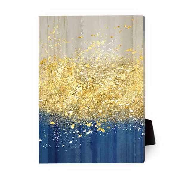 Golden Splash A Desktop Canvas Desktop Canvas 13 x 18cm Clock Canvas