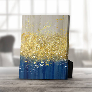 Golden Splash A Desktop Canvas Desktop Canvas 20 x 25cm Clock Canvas