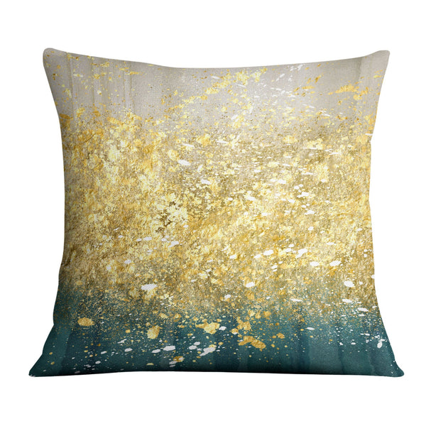 Golden Splash B Cushion Cushion Cushion Square Clock Canvas