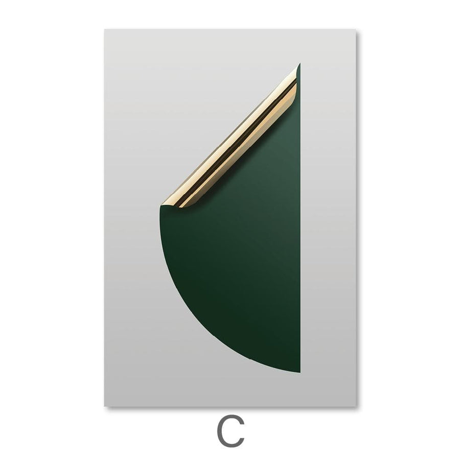 Golden Sticker Canvas Art 40 x 50cm / C / No Board - Canvas Print Only Clock Canvas