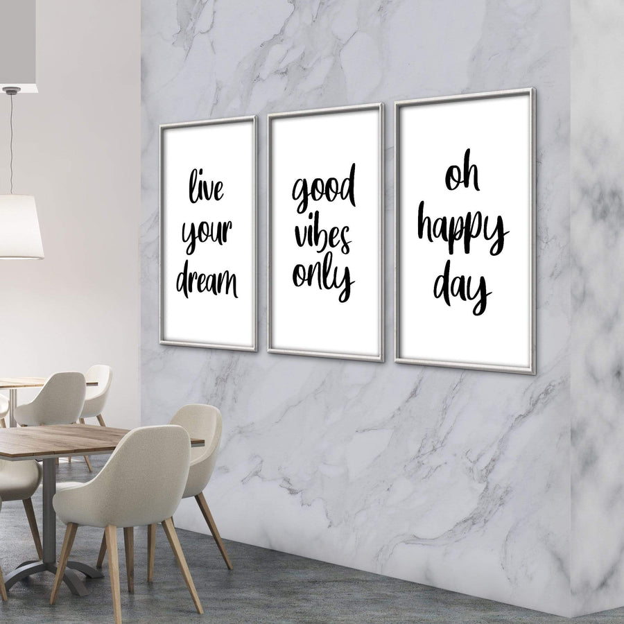 Good Vibes Canvas Art Clock Canvas