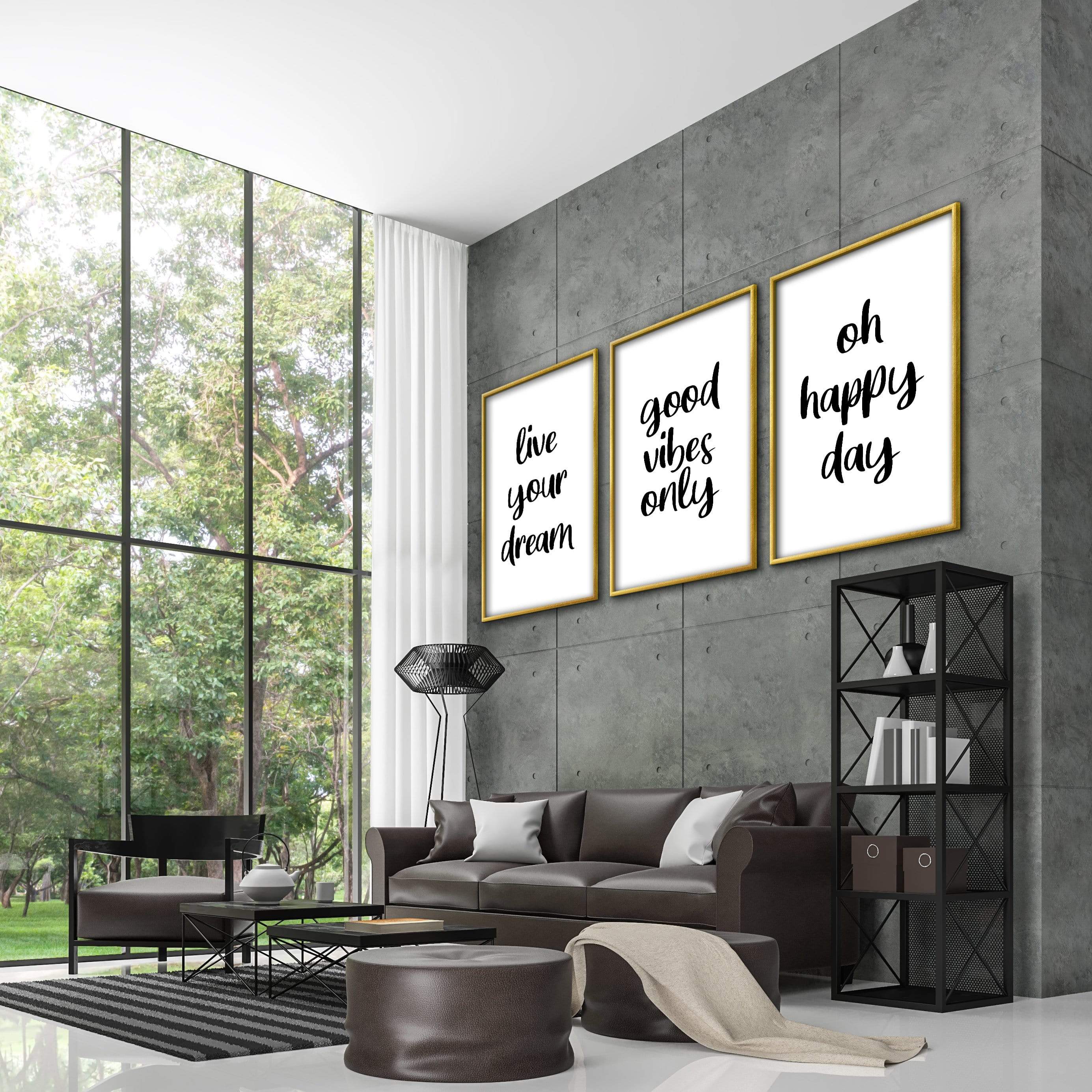 Good Vibes Canvas Art Clock Canvas