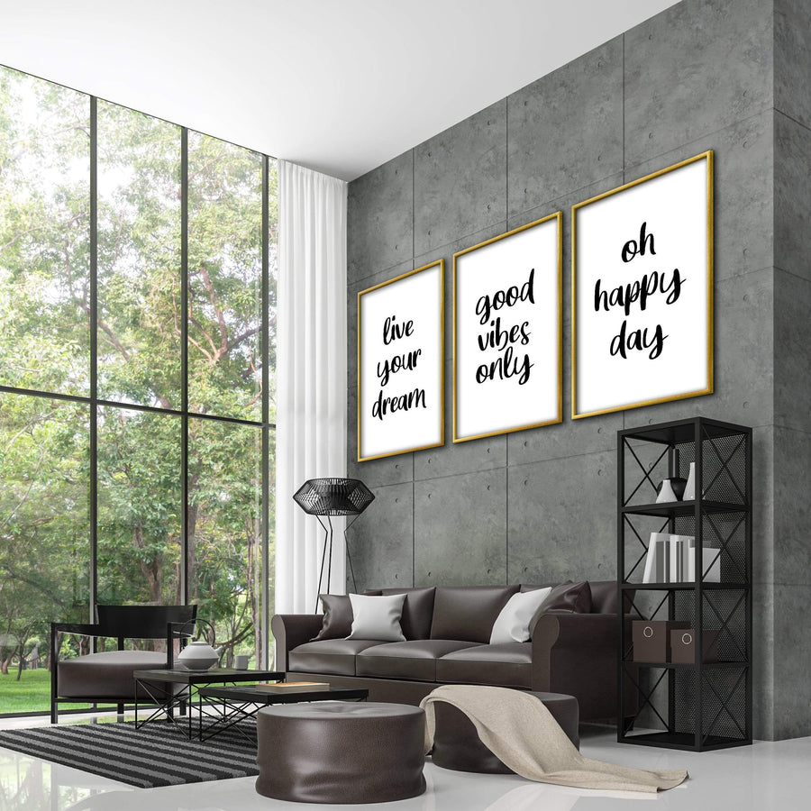 Good Vibes Canvas Art Clock Canvas