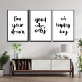 Good Vibes Canvas Art Clock Canvas