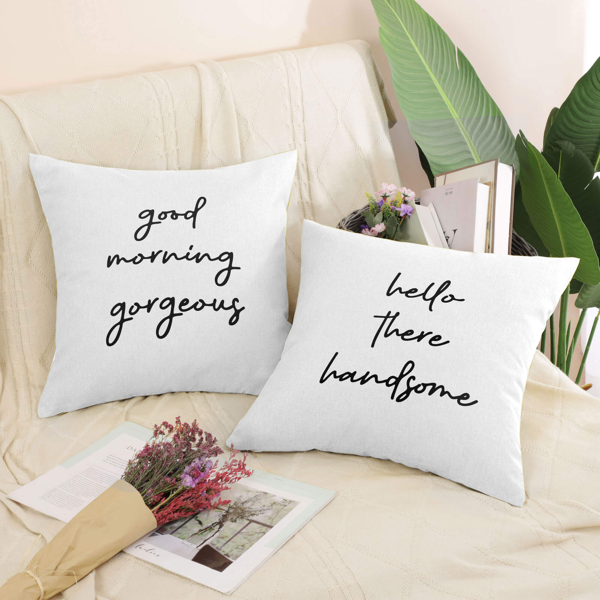 Gorgeous & Handsome Cushion Cushion Clock Canvas