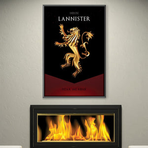 GOT Lannister Canvas Art Clock Canvas