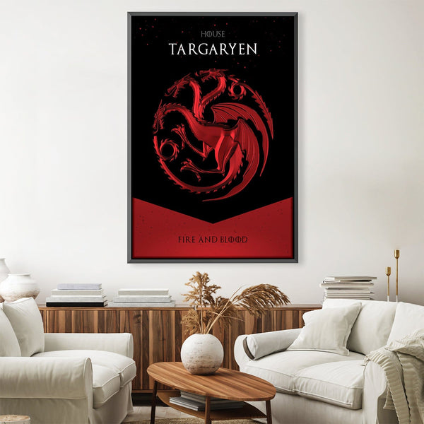 GOT Targaryen Canvas Art Clock Canvas