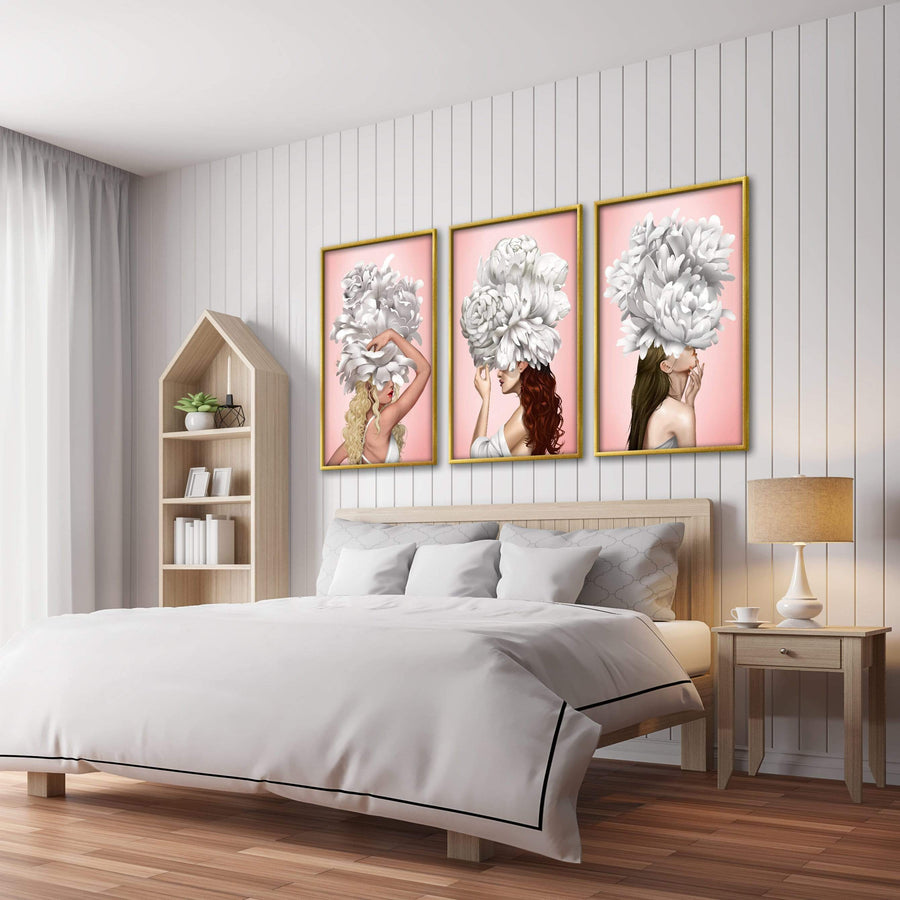 Graceful Woman Canvas Art Clock Canvas