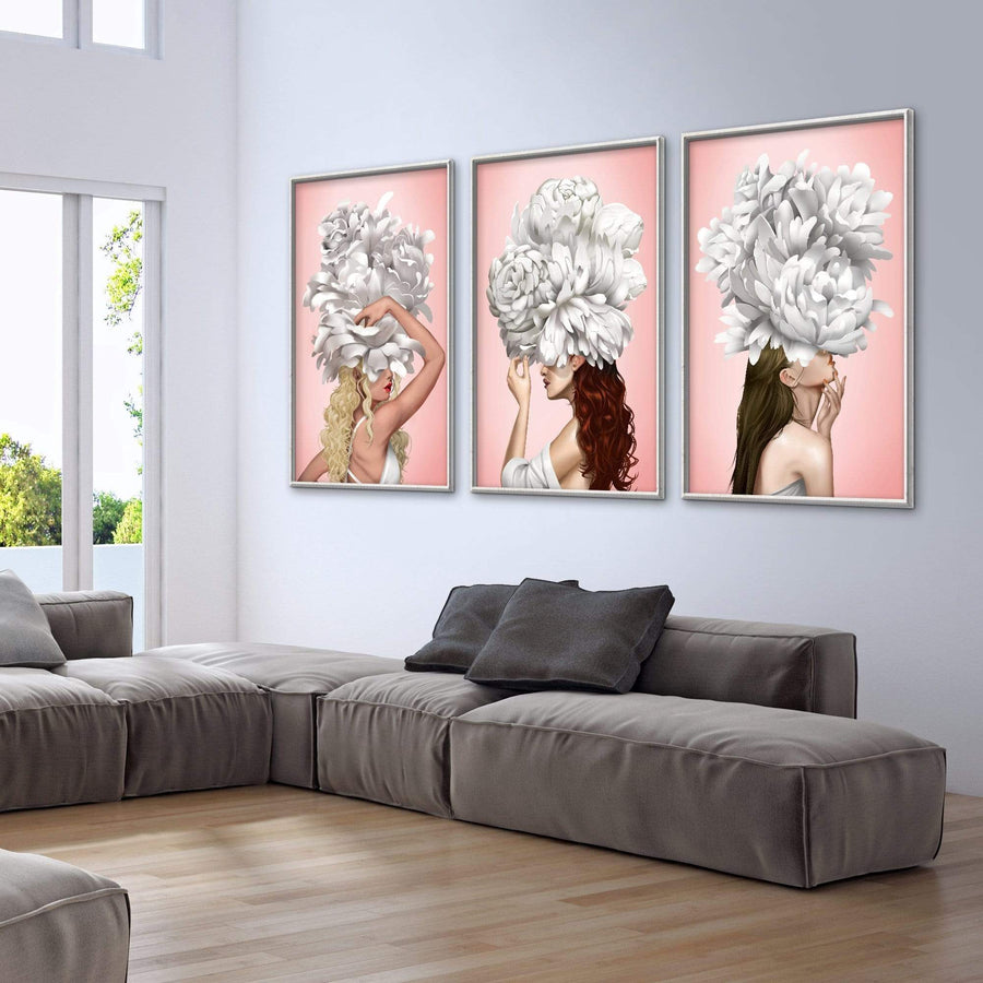 Graceful Woman Canvas Art Clock Canvas