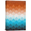 Gradient Waves 2 Canvas Art Clock Canvas