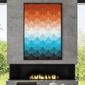 Gradient Waves 2 Canvas Art 30 x 45cm / Unframed Canvas Print Clock Canvas