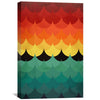 Gradient Waves 4 Canvas Art Clock Canvas