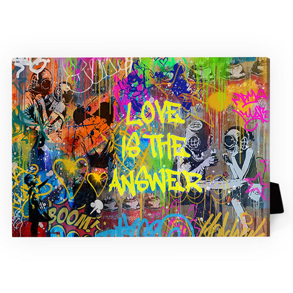 Graffiti Answer Desktop Canvas Desktop Canvas 18 x 13cm Clock Canvas