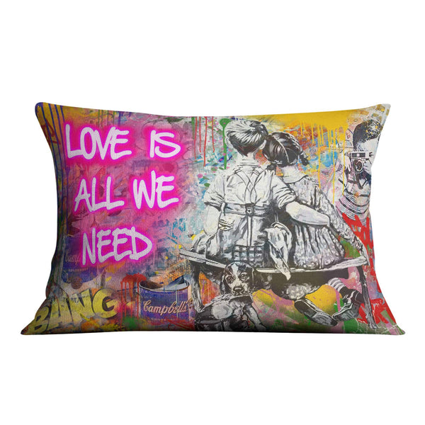 Graffiti Banksy Love Is All We Need Cushion Cushion Cushion Landscape Clock Canvas