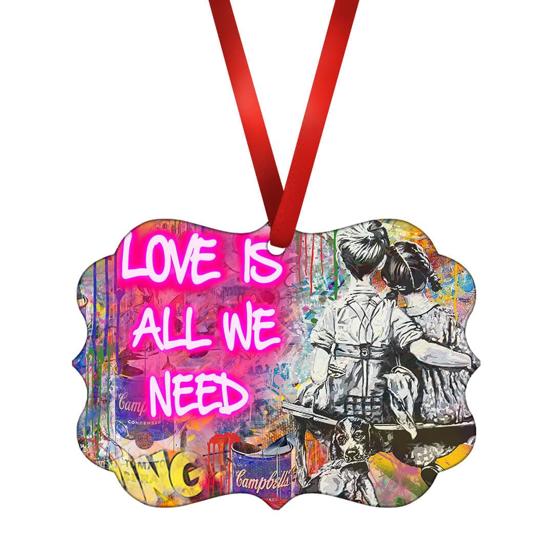 Graffiti Banksy Love Is All We Need Ornament product thumbnail