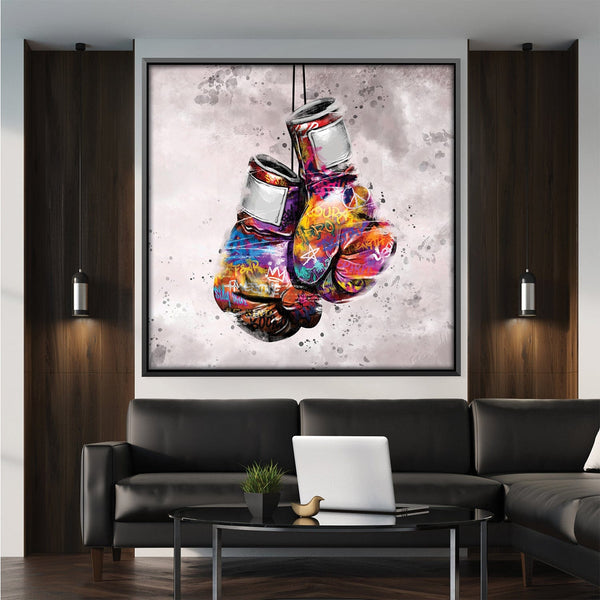 Graffiti Boxing Canvas - XL Art Clock Canvas