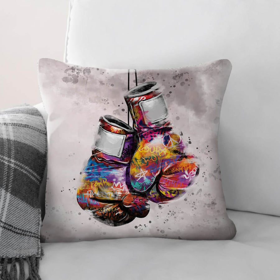 Graffiti Boxing Cushion Cushion Cushion Square Clock Canvas