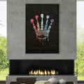 Graffiti Crown Canvas Art Clock Canvas